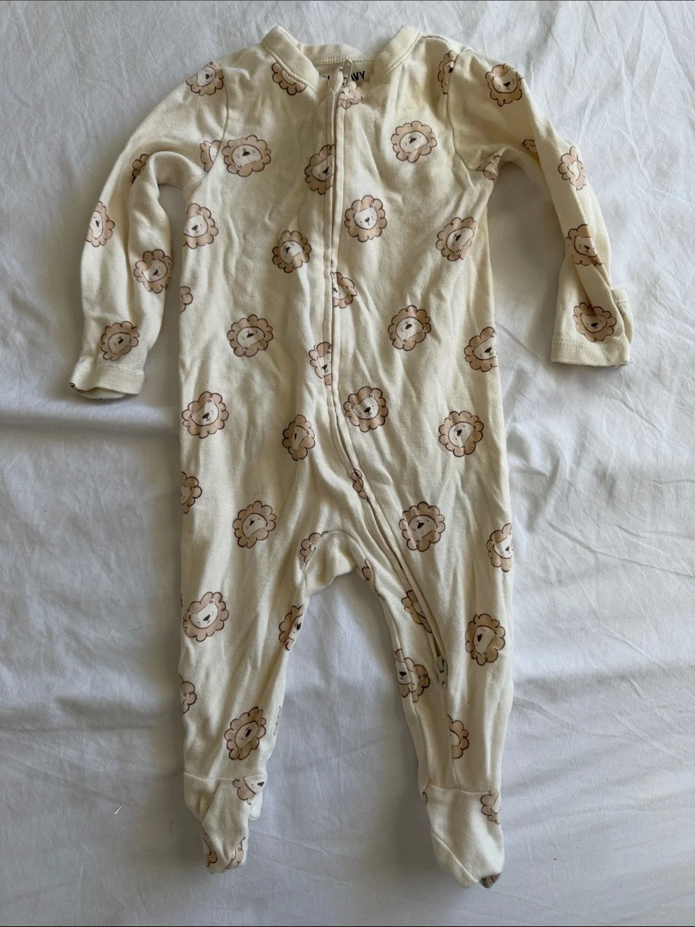 Old Navy Rust Floral Zip Footed One-Piece 6-9 months